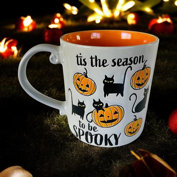 NEW Halloween Eli + Ana Tis the Season to be Spooky Black Cat Coffee Tea Mug - Picture 3 of 4